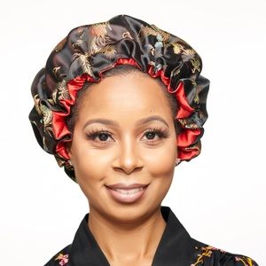 Silk and Satin Hair Bonnet with free Headband